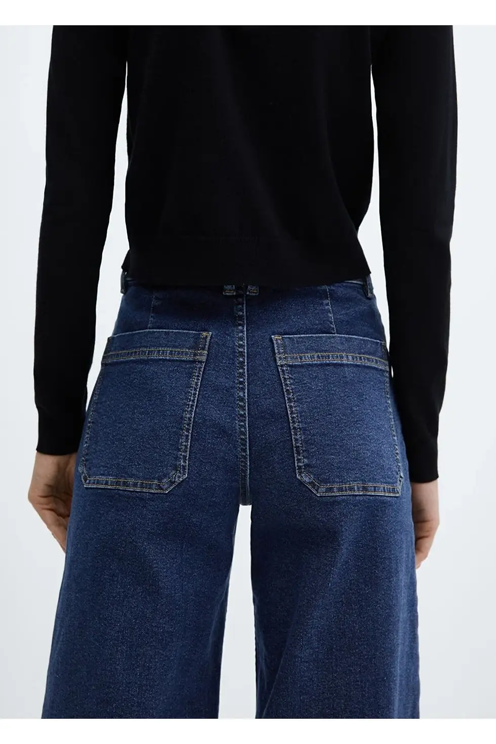 Миниатюра: Mango Yüksek bel culotte jean pantolon
