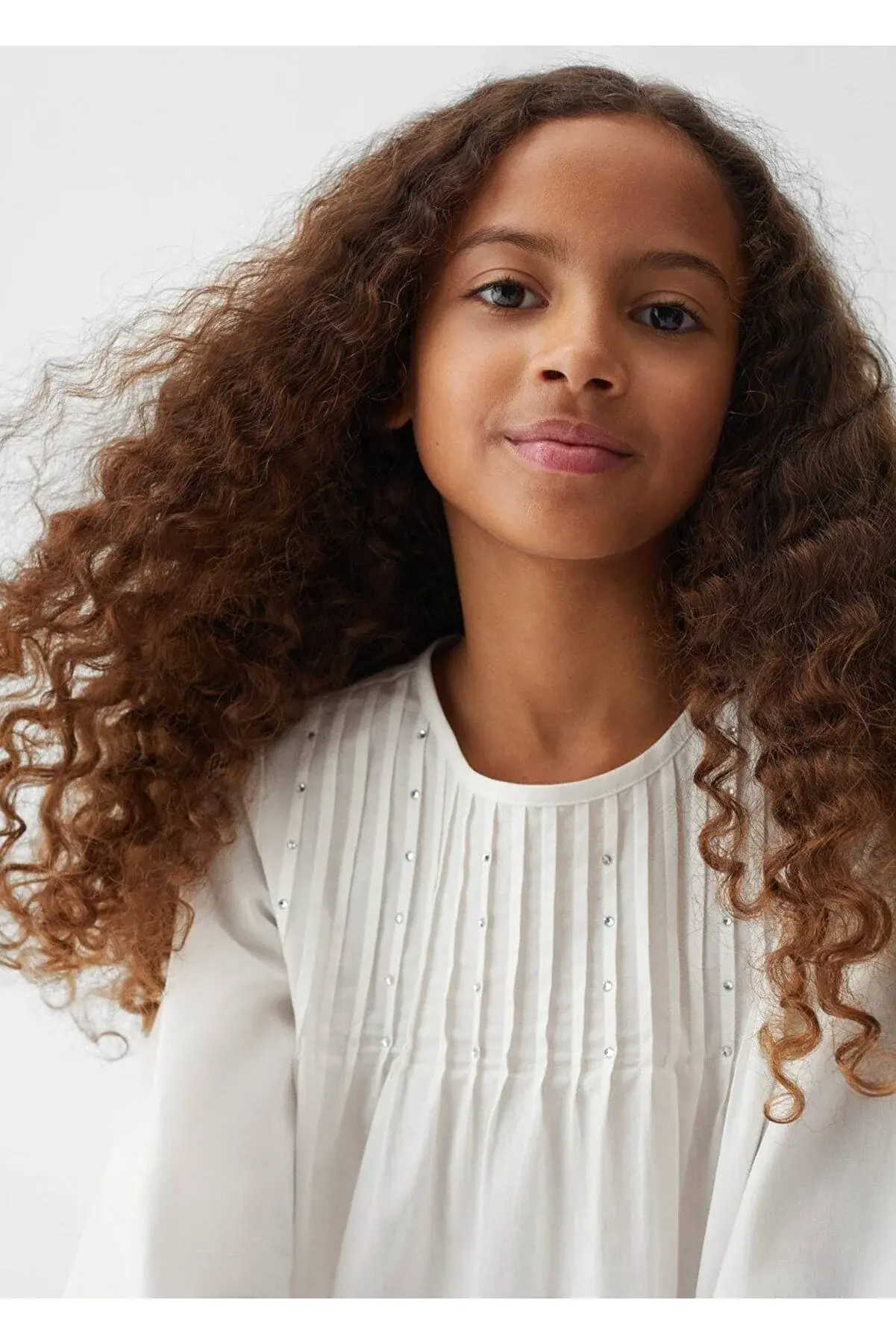 MANGO Kids Pili Detaylı Bluz