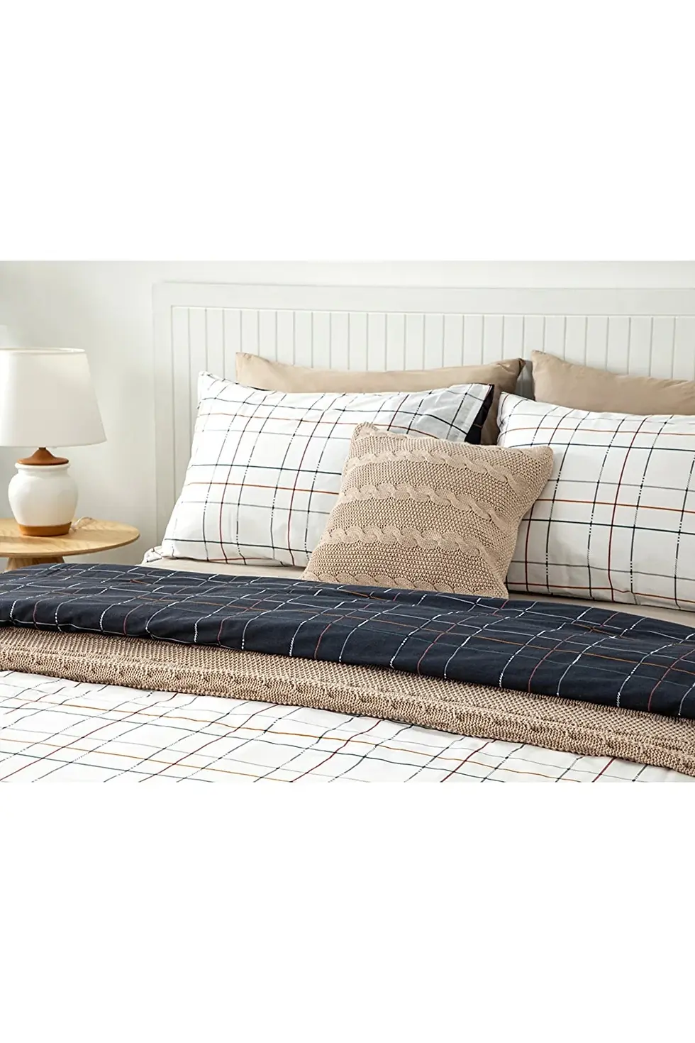 Миниатюра: English Home Modern Plaid Pamuklu Small Single Nevresim Seti 140x200 Cm Gri
