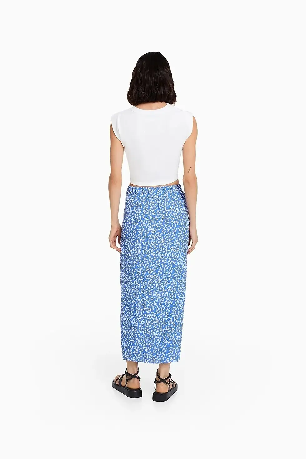 Thumbnail: Bershka Desenli Midi Etek