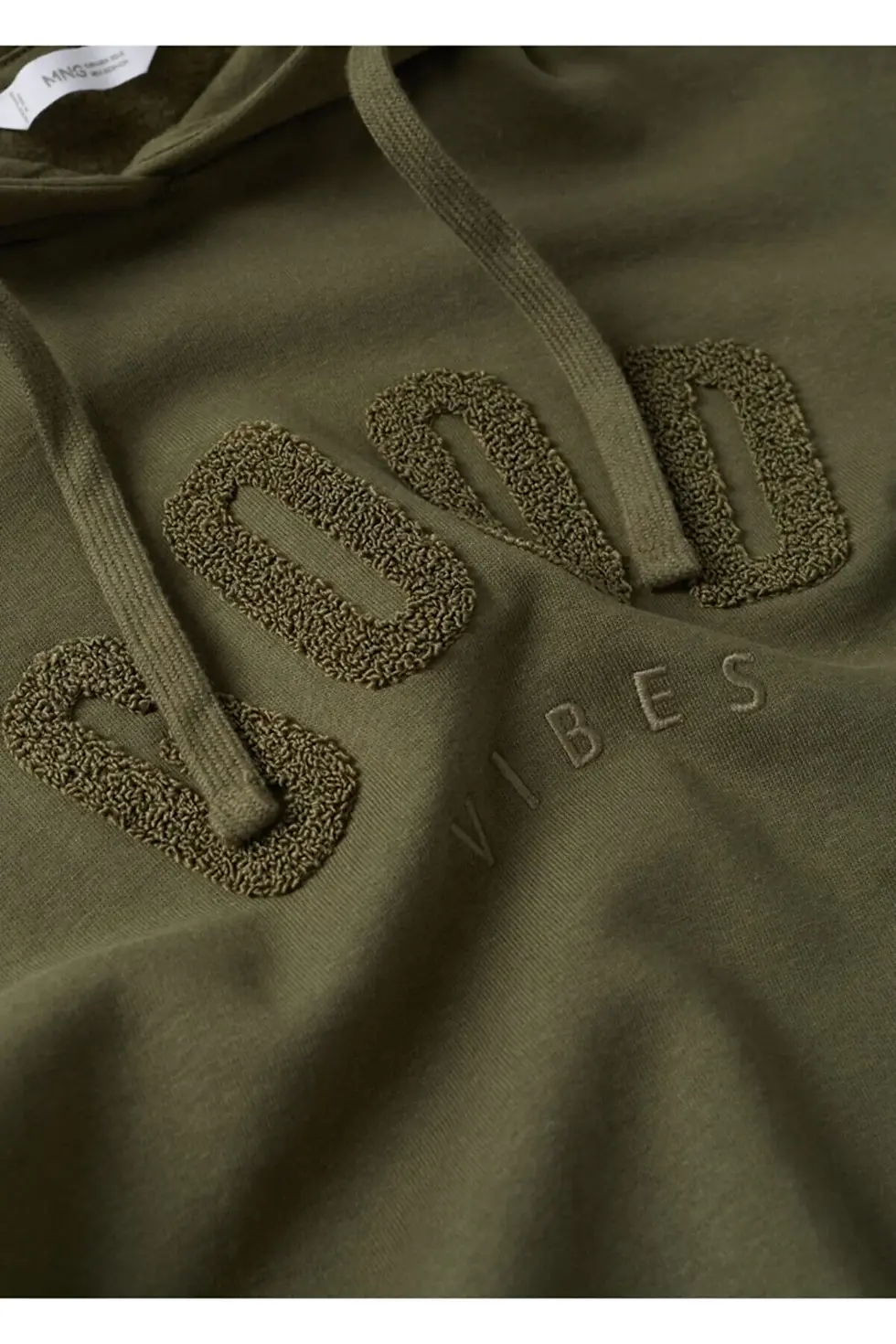 Thumbnail: Mango Teen Genç Haki Renk Yazı Dokumalı Sweatshirt