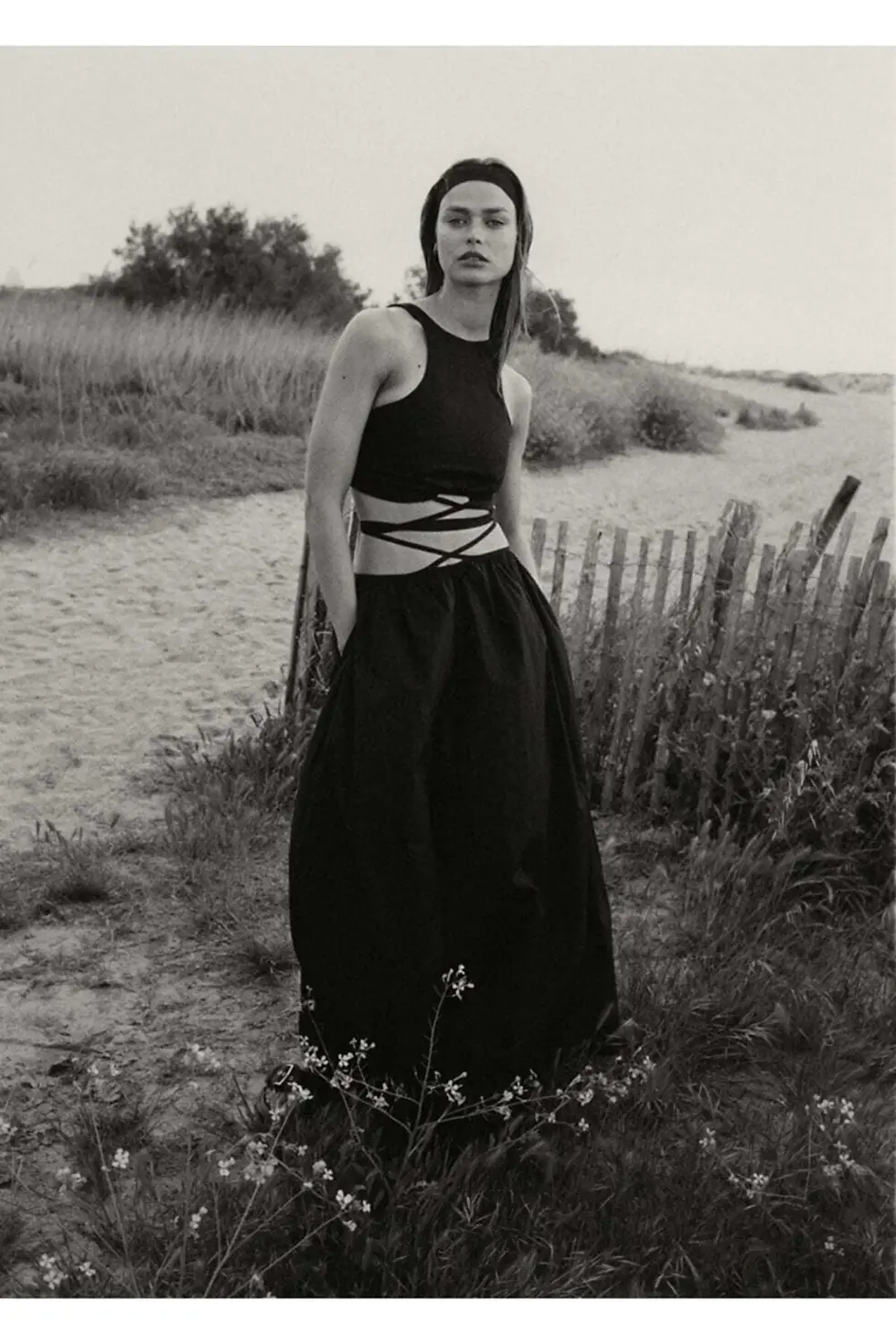 Thumbnail: Mango Kadın Siyah Pamuklu Kloş Etek