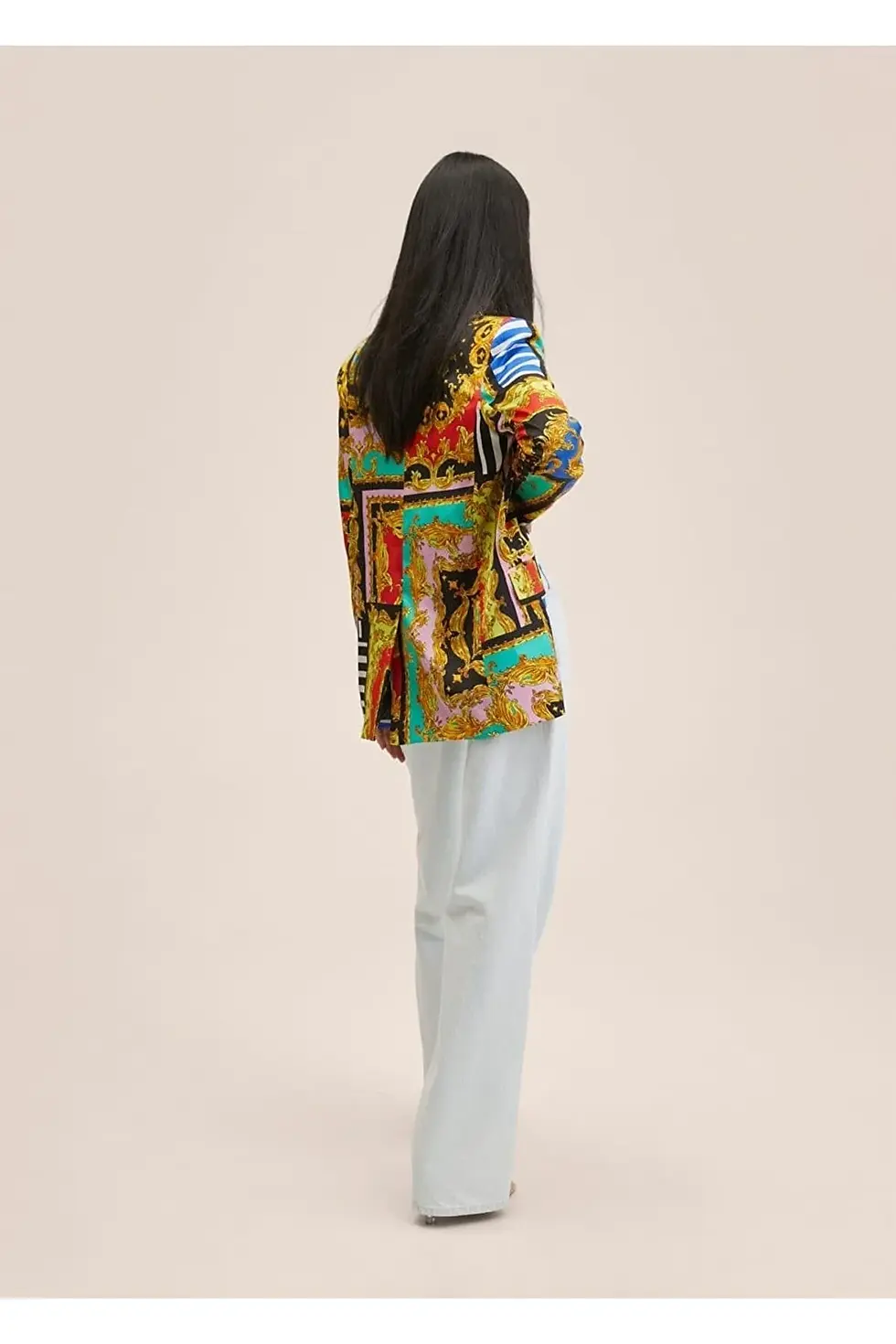 Thumbnail: Mango Barok Desenli Blazer Ceket