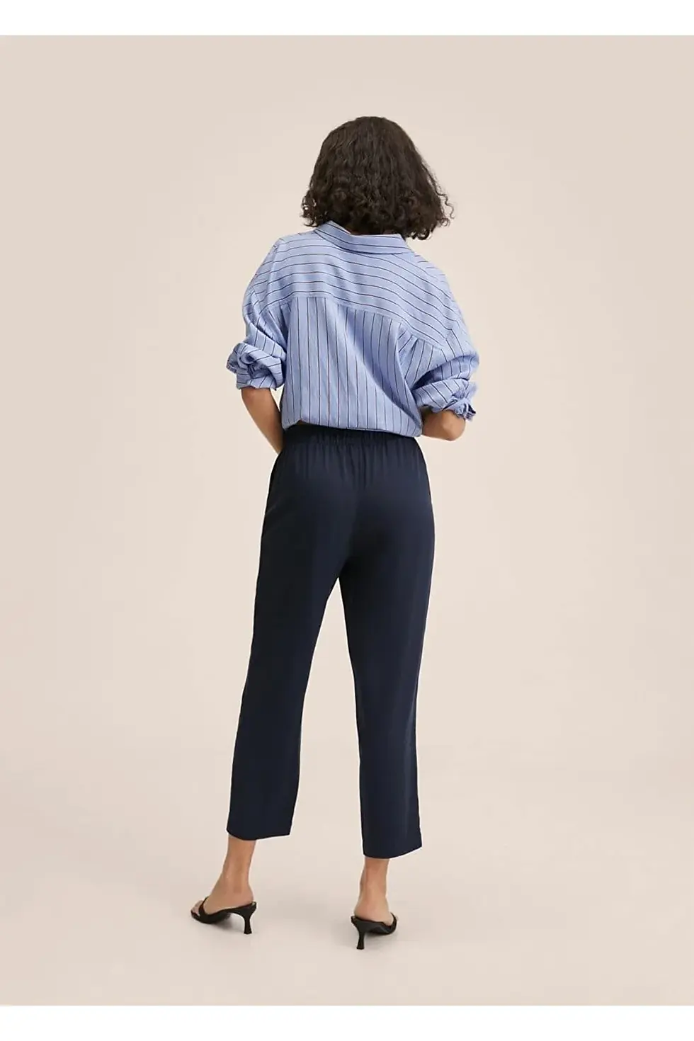 Миниатюра: Mango Beli Elastik Cropped Pantolon