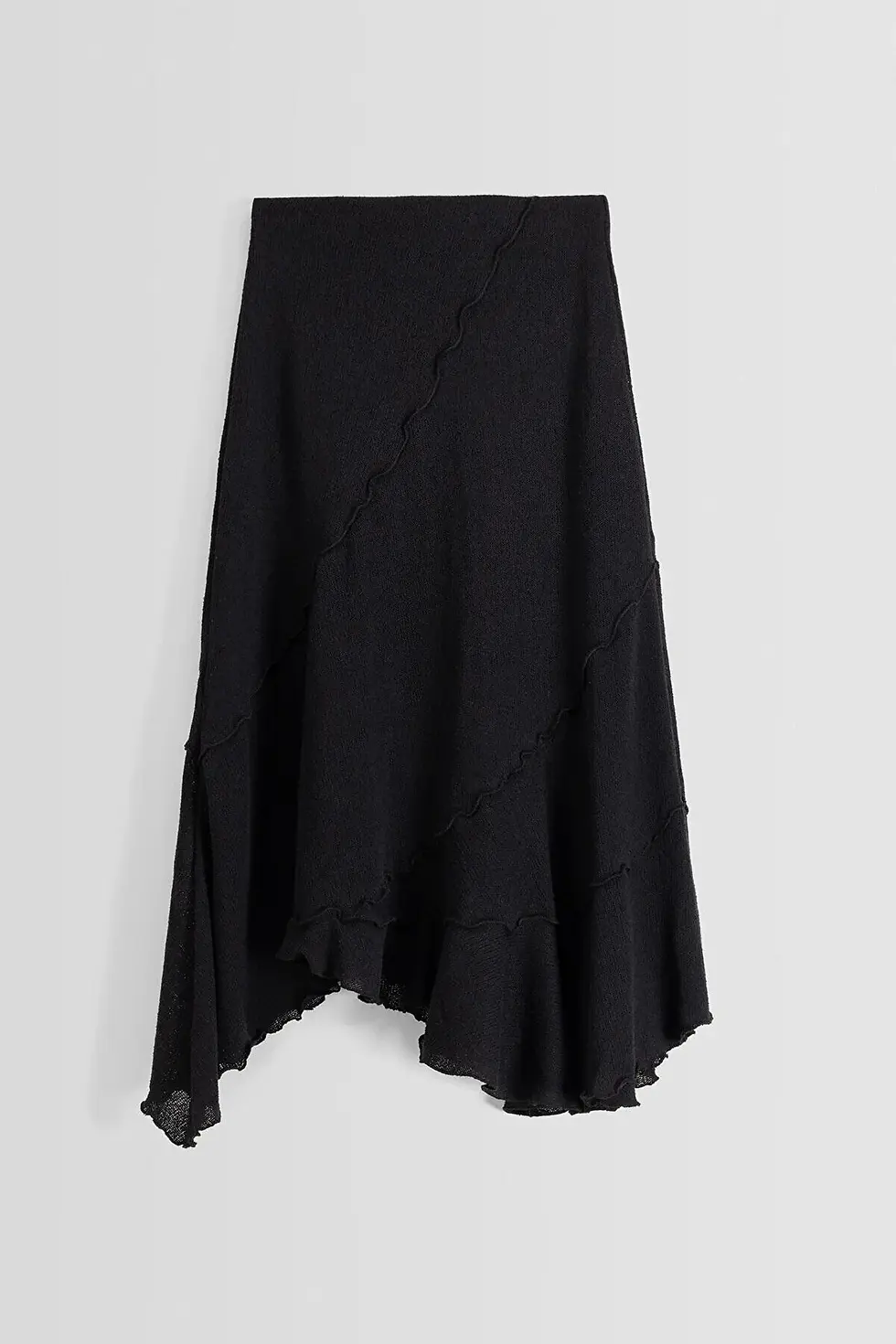 Миниатюра: Bershka Sivri kenarlı triko midi etek