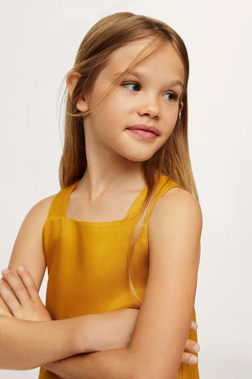 Миниатюра: MANGO Kids Kız Çocuk Hardal Rengi Bluz