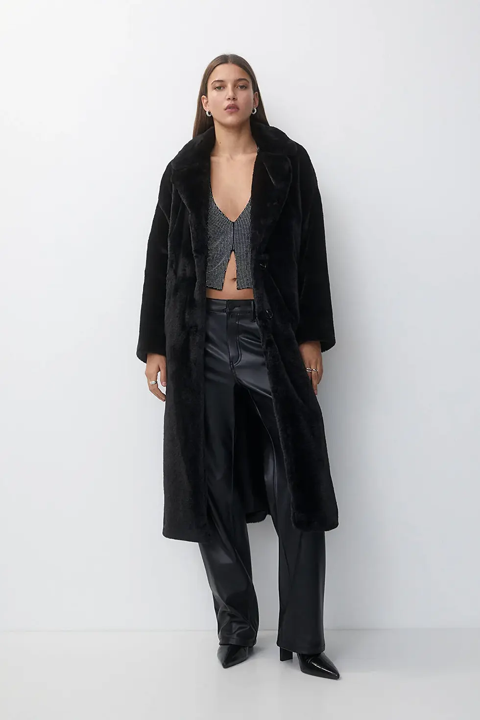 Thumbnail: Pull & Bear Uzun suni kürk kaban