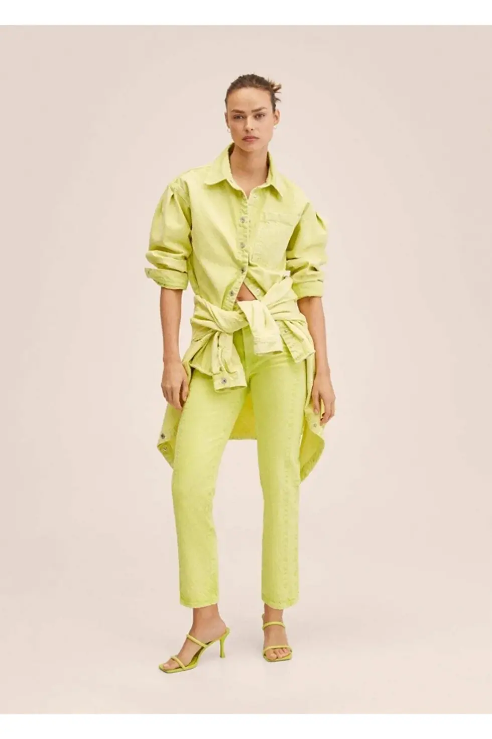 Миниатюра: Mango Düz Kesim Renkli Jean Pantolon