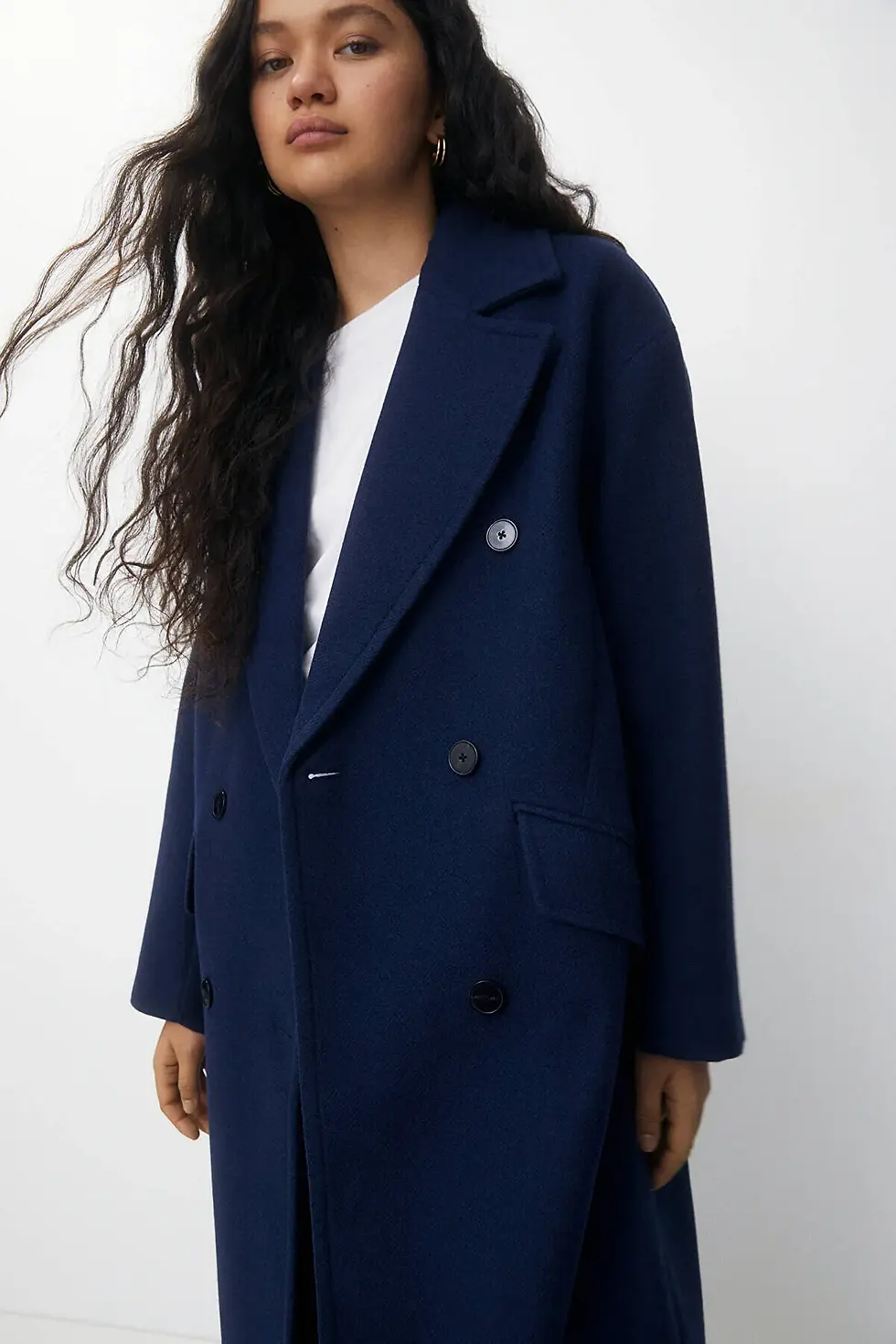 Thumbnail: Pull & Bear Uzun oversize kaşe kaban