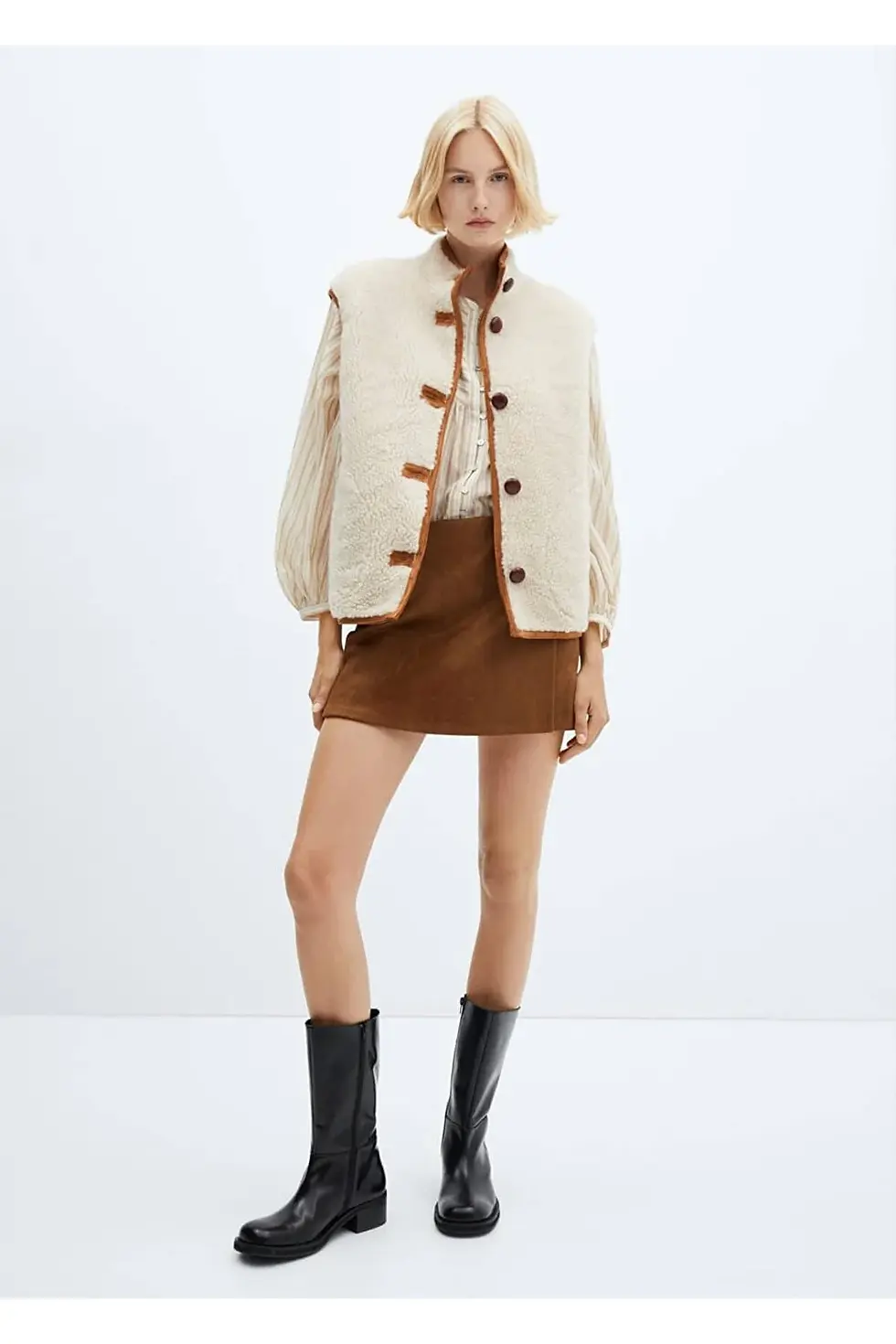 Thumbnail: Mango Çift Taraflı Kürklü Yelek