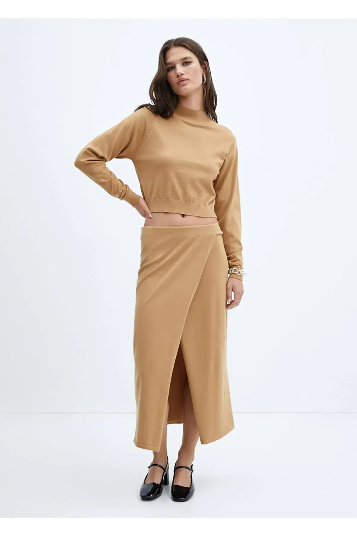 Mango Dokuma anvelop etek