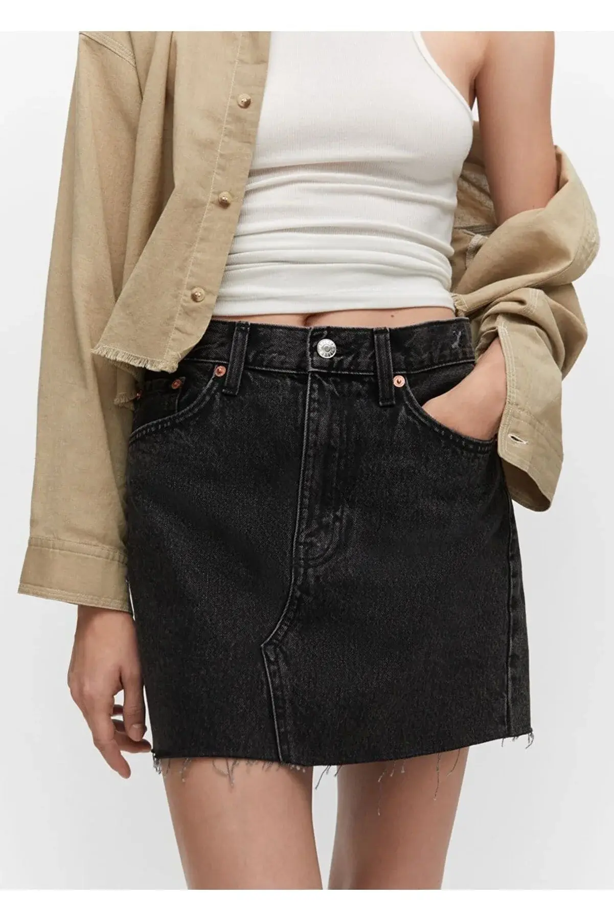 Mango Denim mini etek