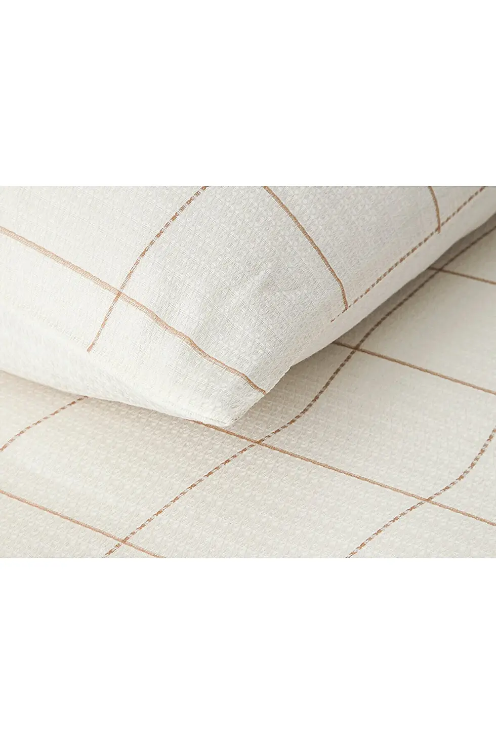 Thumbnail: English Home Graph İpliği Boyalı Tek Kişilik Nevresim Takımı Bej