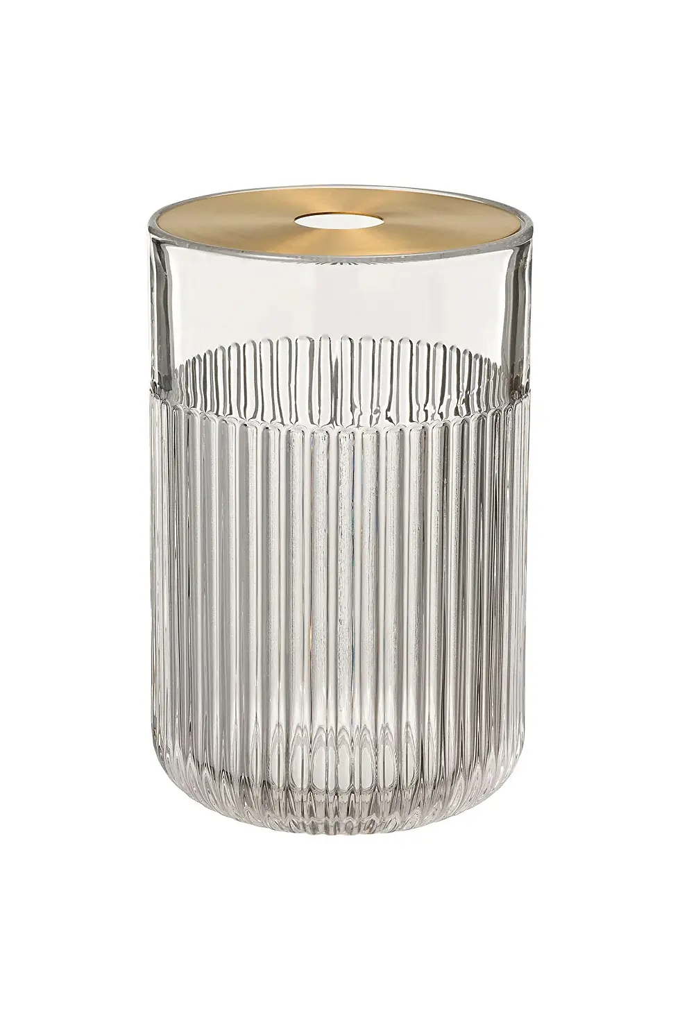 Thumbnail: IKEA GRADVIS cam vazo, saydam cam-altın rengi, 21 cm, kapaklı