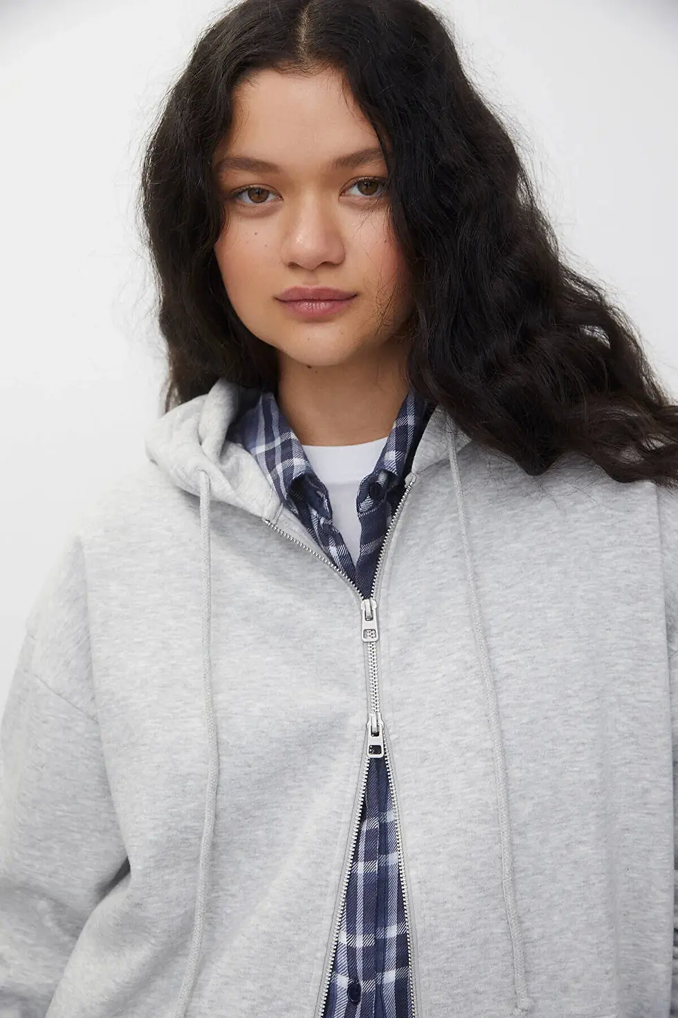 Миниатюра: Pull & Bear Oversize fermuarlı kapüşonlu sweatshirt