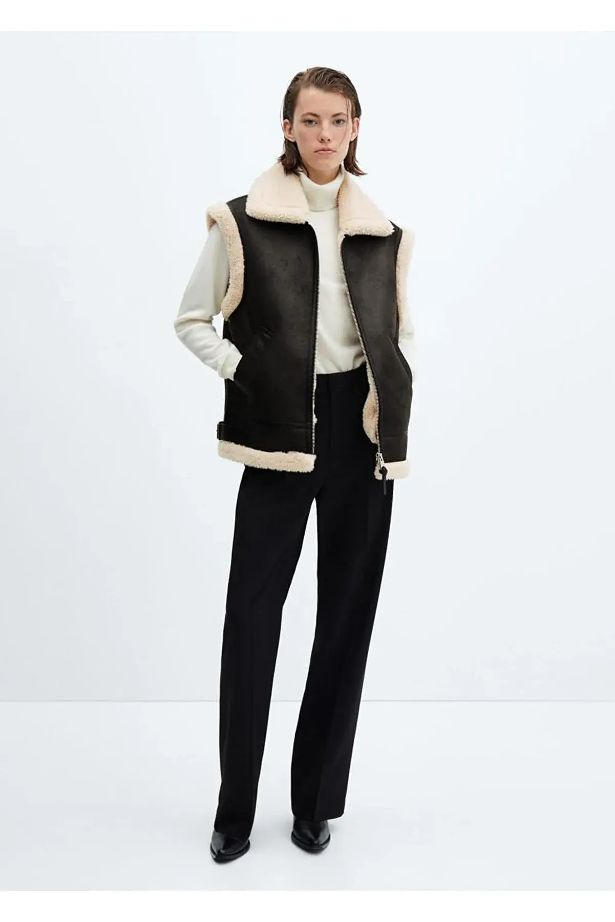 Mango  Pensli Saf Yün Pantolon