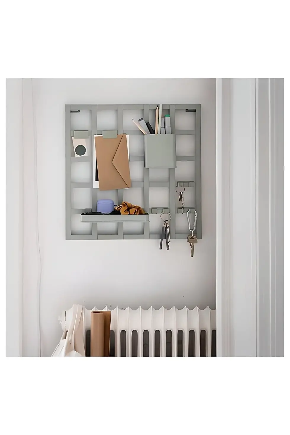 Thumbnail: IKEA Snıckra Çok Amaçlı Pano Ve Aksesuar Seti, Gri-yeşil