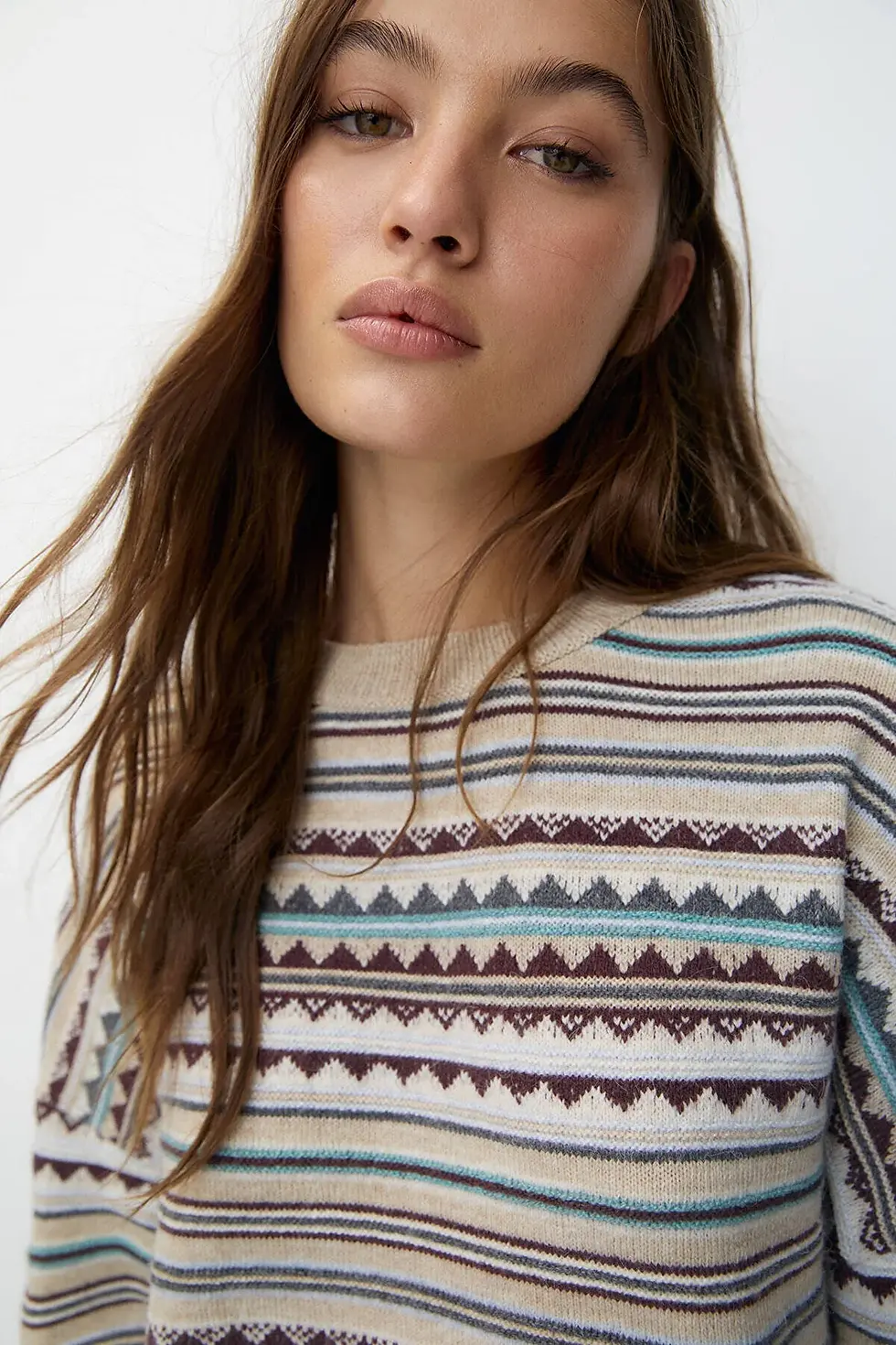 Thumbnail: Pull & Bear Çok renkli jakarlı triko kazak