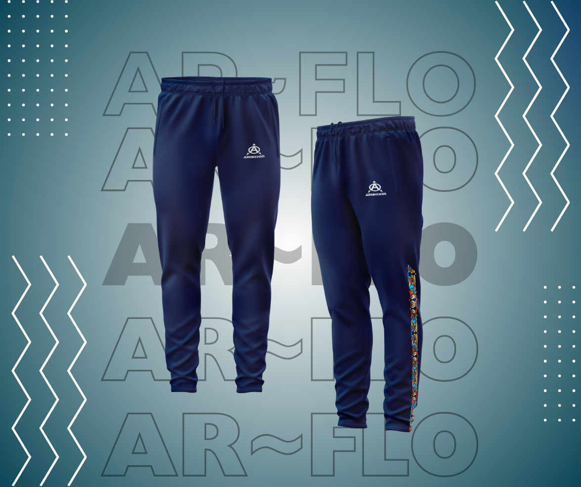 Men's navy blue AR-FLO track pants