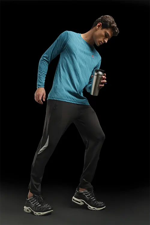 Men Spandex Relaxed Fit Gym 50 Lower Black C-T50