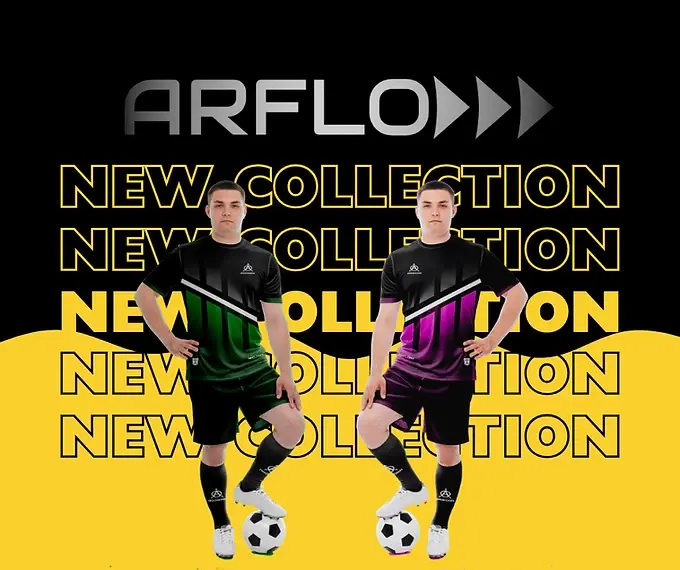 ARFLO NEW COLLECTION: Two men model new soccer jerseys