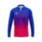 Blue and pink long-sleeve Kappa jersey