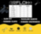 ARFLO size chart: Slim fit, Raglan sleeve, Ribbed cuffs, ribbed crewneck, comfortable and lightweight