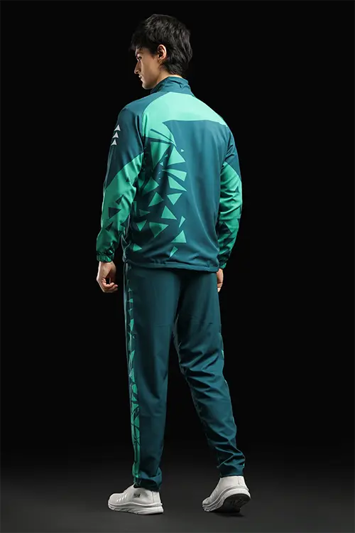 Men Graphics Printed Co-ord Set Dark Teal E-CDS19
