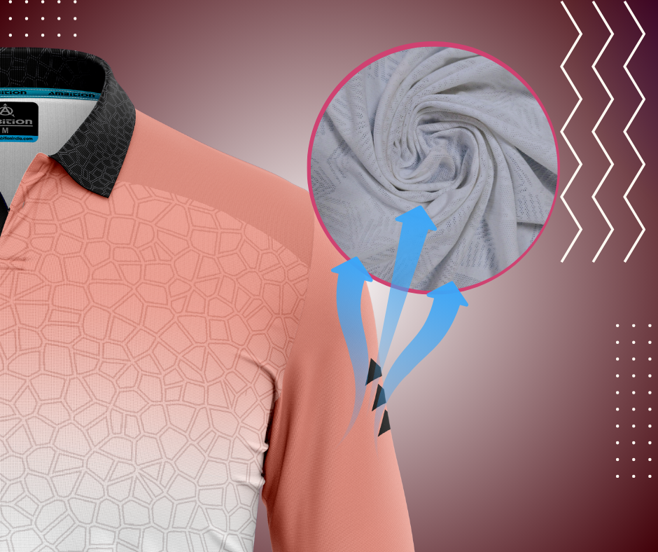 Breathable fabric close-up of Mohun Bagan Athletic Club White 👔Polo Collar jersey MBACP#2