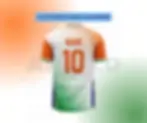 Customisable Indian football jersey, name 10