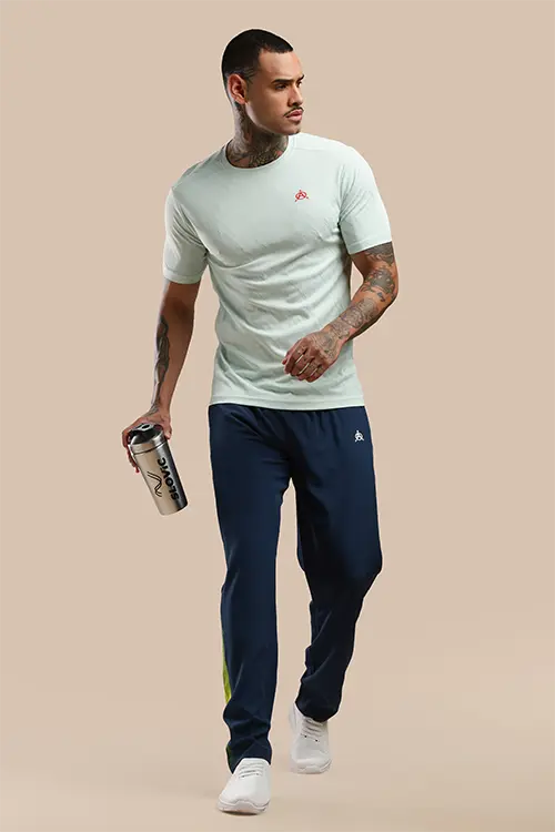 Men Regular Fit Athlete NS Lycra Track Pant Airforce C-T30
