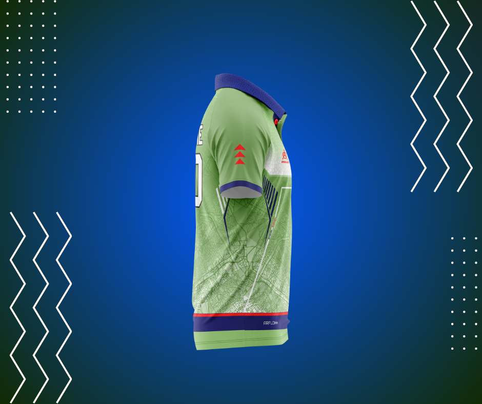 Lime green cricket jersey with number 10