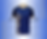 Navy blue and gold striped soccer jersey