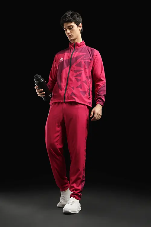 Men Graphics Printed Co-ord Set Rich Rubby E-CDS19