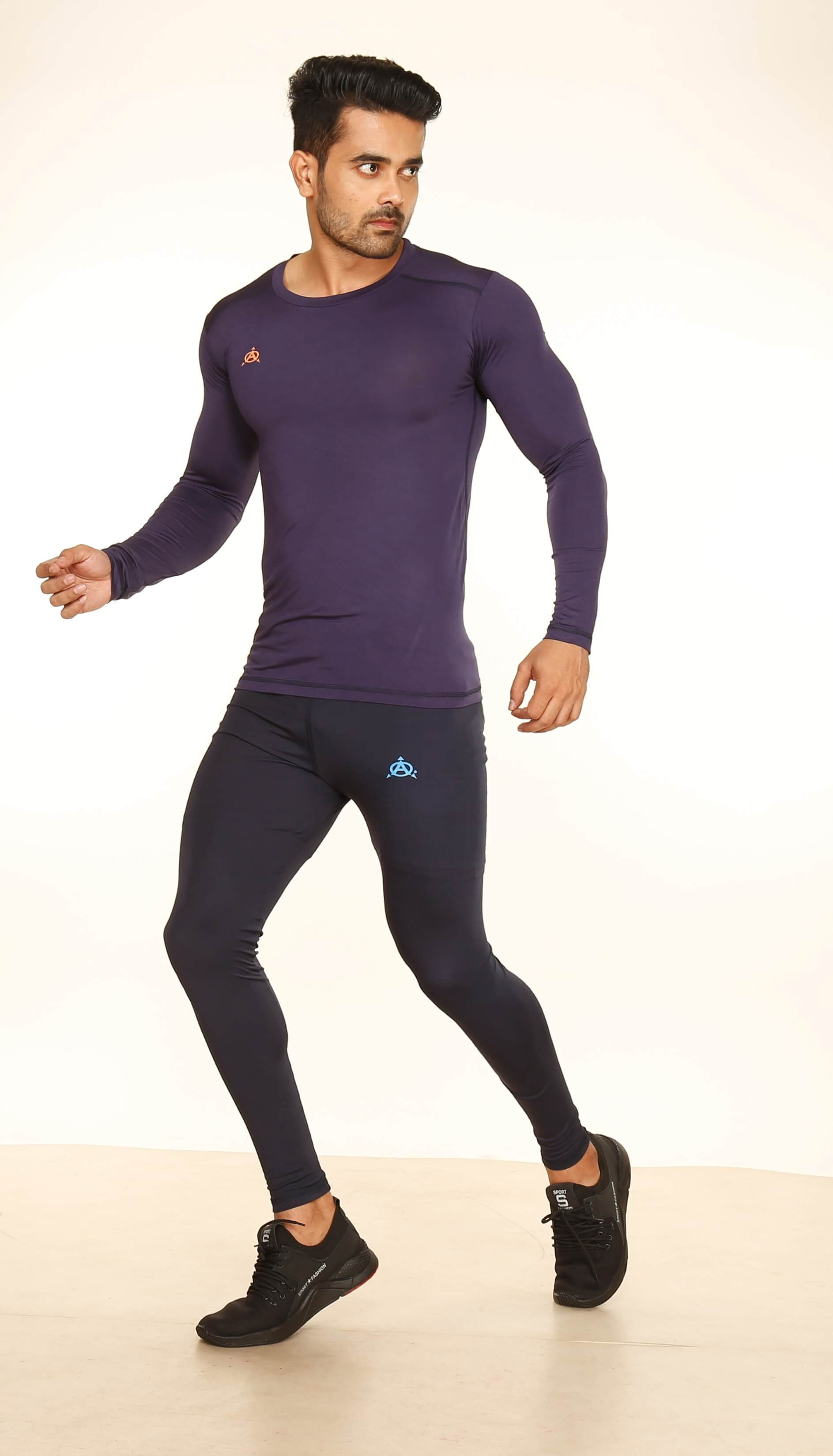 Man wearing dark athletic apparel