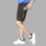Man wearing black sports shorts