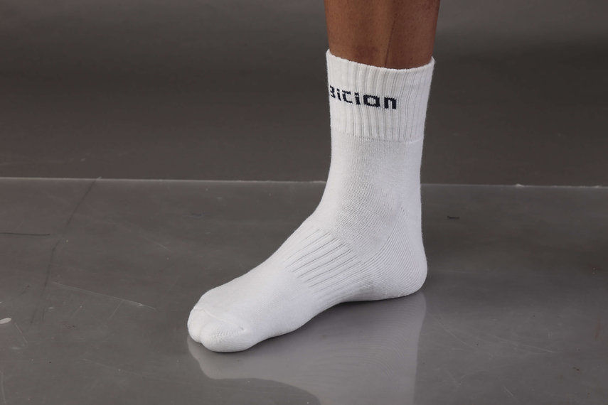 White socks with "RICION" logo