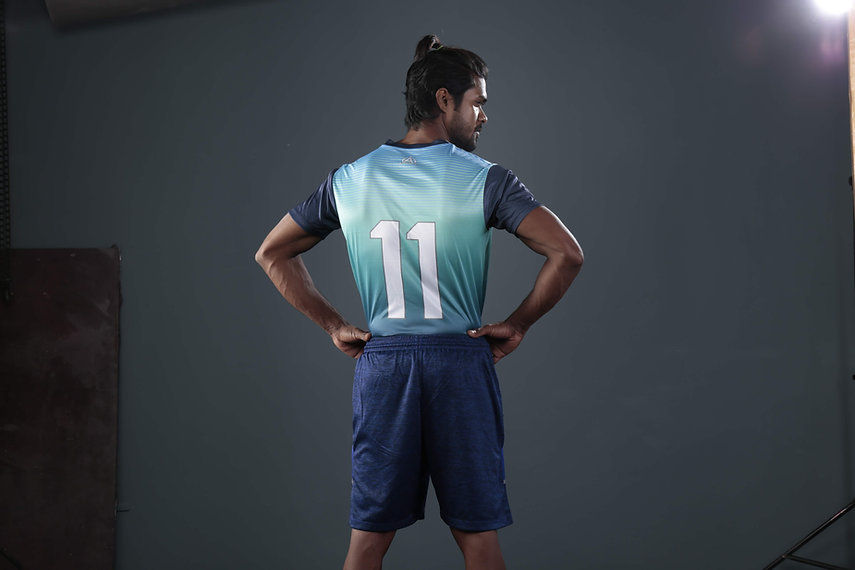 Man in number 11 jersey, back view