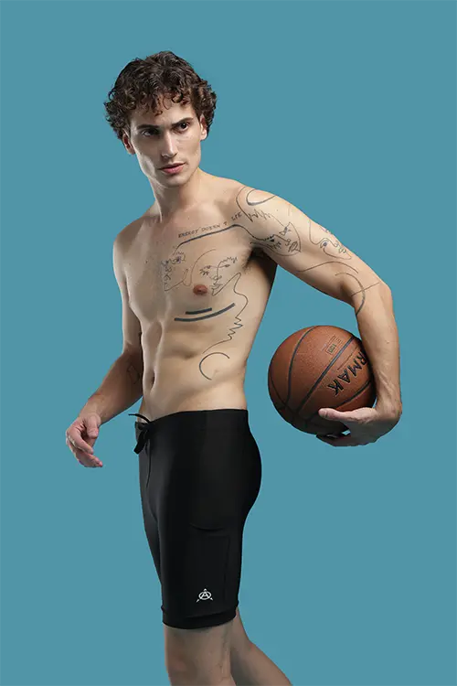 Men Digital Compression Shorts with Pocket - EC67