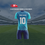 Thumbnail: Customizable teal football jersey, number 10,  'Your Name',  myambitionindia
