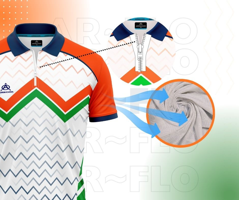 Men's Breathable Polo Shirt, Zip Neck Design