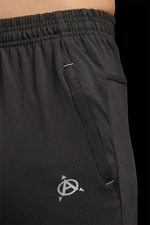 Men Spandex Relaxed Fit Gym 50 Lower Black C-T50