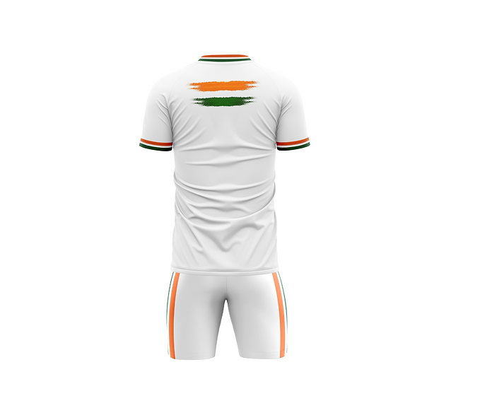 White Indian soccer uniform