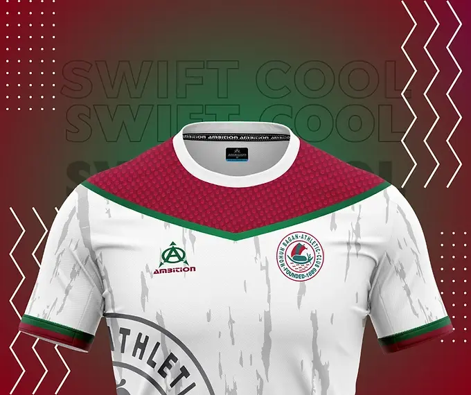 Thumbnail: Swift Cool referee jersey, white with red and green accents