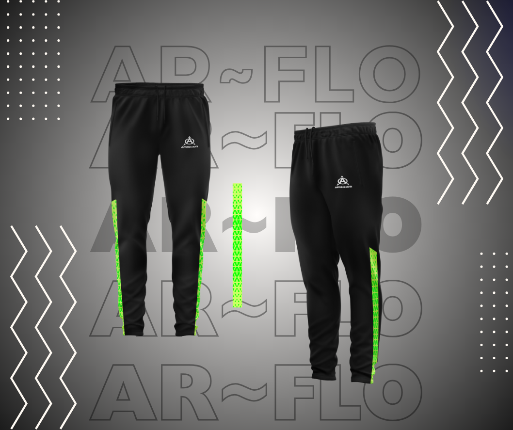 Black and neon green athletic pants
