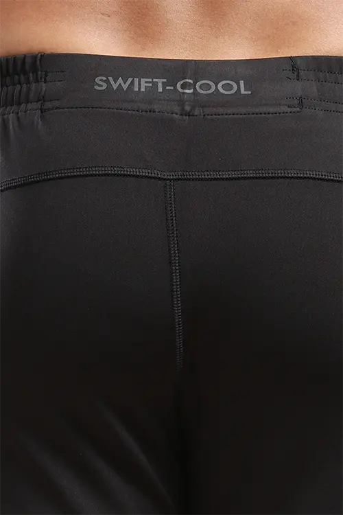 Men Spandex Regular Fit Athlete Gym Lower Black & Red- C-T60