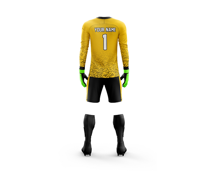 Goalkeeper's yellow kit with number 1