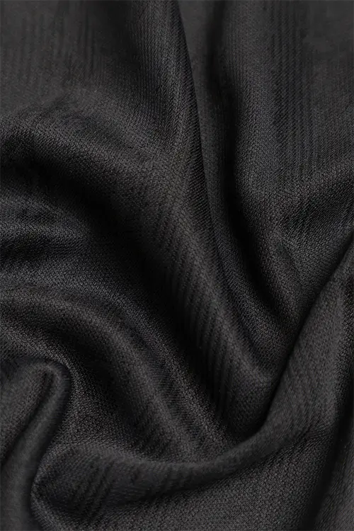 Men Jacquard Slim Fit Athlete AR-FLO Crew Neck Halfsleeve T-Shirt Black-A422