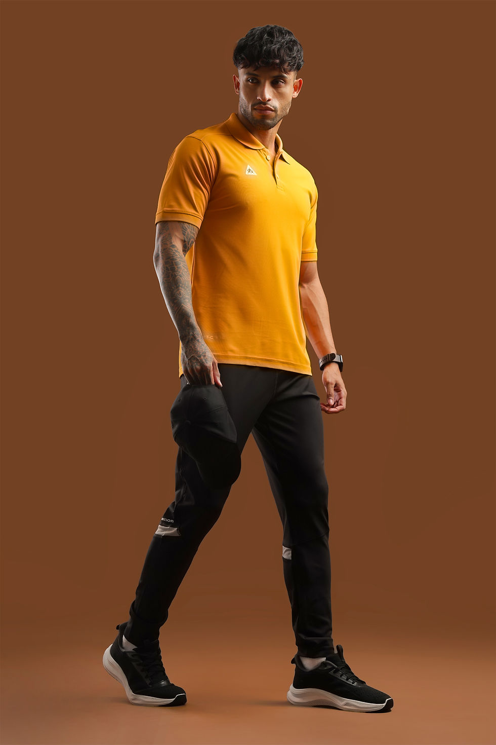 Thumbnail: Travelling polo plain Mustard Yellow (RI-P9)