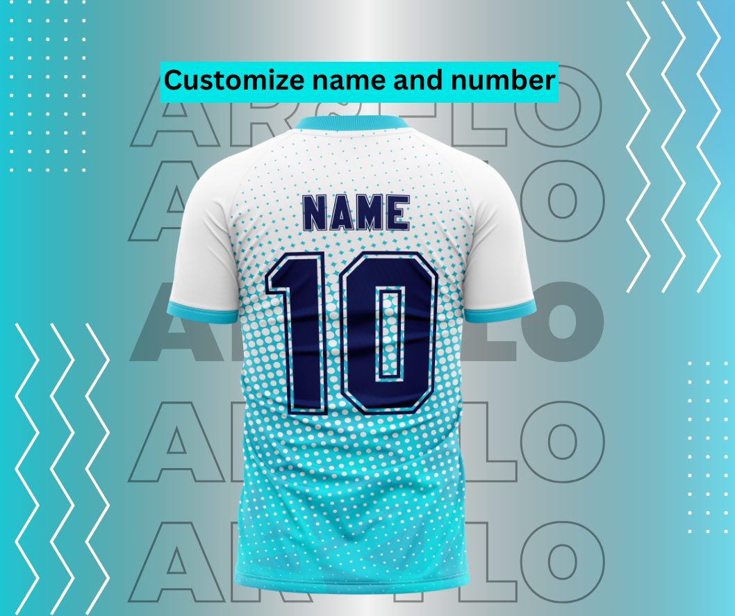 Customizable football jersey: Name, number 10